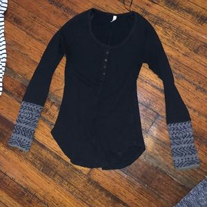 Free people black  long sleeve